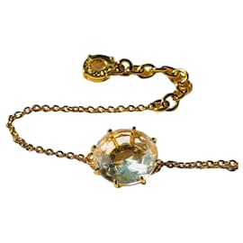 Les Nereides Les Néréides Bracciale in metallo dorato e cristallo sfaccettato