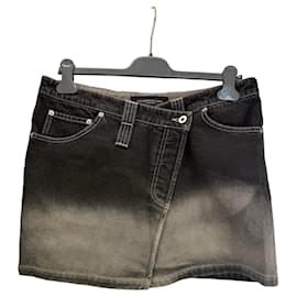 Federico Cina Ombré Jeansrock Schwarz & Grau - Autre Marque