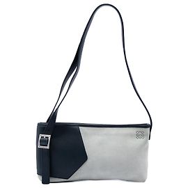 Borsa a tracolla LOEWE Gray Suede Anagram Switching