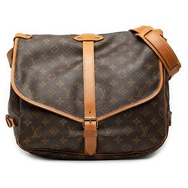 Louis Vuitton Marrone Monogram Saumur 35