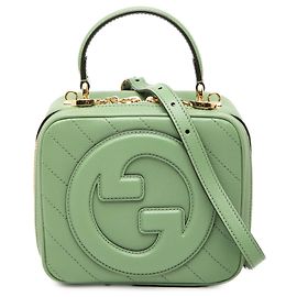 Borsa a mano Blondie in pelle di vitello Matelassé verde Gucci
