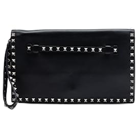 Clutch da polso Valentino Black Nappa Rockstud