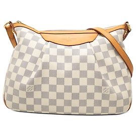Louis Vuitton White Damier Azur Siracusa PM