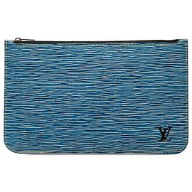 Pochette Louis Vuitton Neverfull in Epi Denim blu