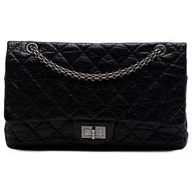 Chanel Black Quilted Aged Calfskin Reissue 2.55 Double Flap 227