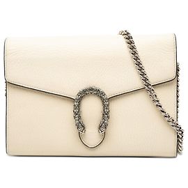 Portafoglio con catena Dionysus in pelle di vitello marrone Gucci