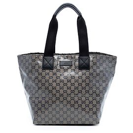 Gucci Gray GG Crystal Web Tote