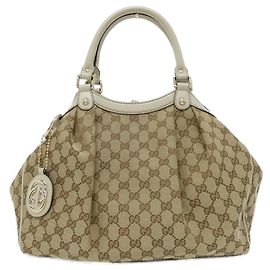 Borsa Gucci Sukey in tela GG beige