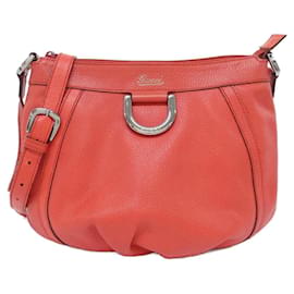 Borsa a tracolla in pelle rossa Gucci 265691