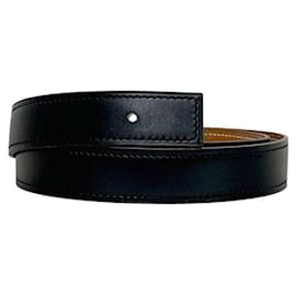 Cinturón Hermès de piel negro y marrón Box Calf Taurillon Clemence