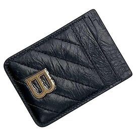 Tarjetero de cuero negro Balenciaga
