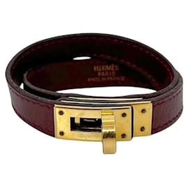 Hermes Kelly Charm Bracelet in Bordeaux Leather - Hermès