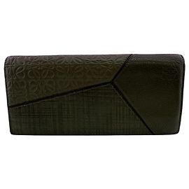 Portafoglio bi-fold orizzontale lungo Loewe Puzzle