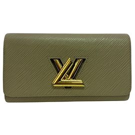 Louis Vuitton Langer Geldbeutel aus beigem Epi-Leder