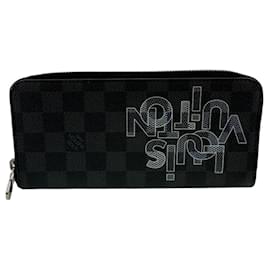 Louis Vuitton Zippy Wallet Vertical Black Leather ref.JC1017105