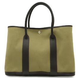 Hermès Borsa Tote Hermes Garden Party PM in tela e pelle