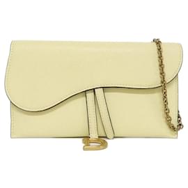 Portafoglio Christian Dior Saddle in pelle di capra