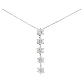 Autre Marque Collana in oro bianco Au750 e diamanti