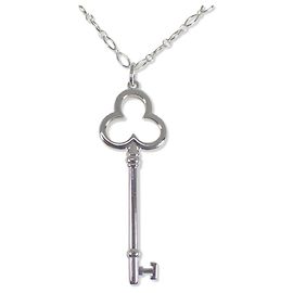 Pendentif collier chaîne à maillons ovales Trefoil en Ag925 Tiffany & Co.