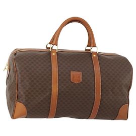 Céline Celine Vintage Duffle Canvas and Leather