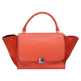 Céline Borsa Trapeze Celine in pelle con scamosciato Medium