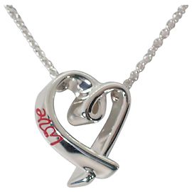 Tiffany & Co. Sterling Silver Loving Heart Anhänger Halskette