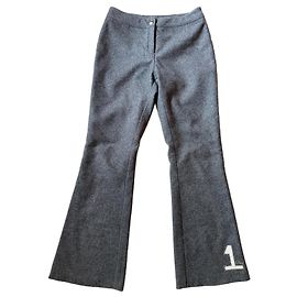 Dior Pantalon évasé en laine avec détail "1"