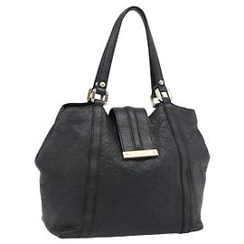 Borsa Tote GUCCI GG Canvas Guccissima in pelle nera e oro 233607 Auth 182177V