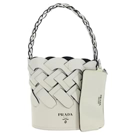 Borsa a Spalla PRADA in Pelle Bianca Auth 181616SM