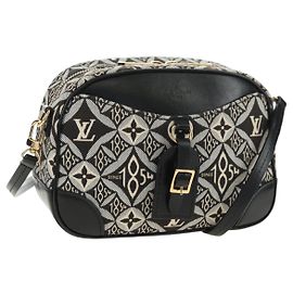 LOUIS VUITTON Monogram Jaguar Deauville MINI Bag Black M57205 LV Auth 181427M