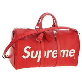 LOUIS VUITTON Epi Supreme Keepall Bandouliere 45 Boston Bag M53419 Auth 181998SM