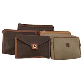 Clutch CELINE in tela Macadam PVC e pelle 5 Set Marrone Beige Auth 180889 - Céline