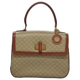 Céline Borsa Celine Vintage Convertible Top Handle Bag Macadam Coated Canvas Medium