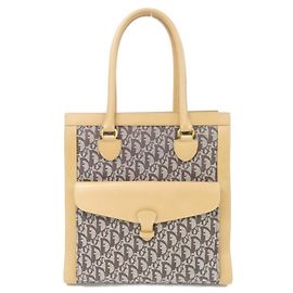 Borsa a mano Christian Dior in tela marrone