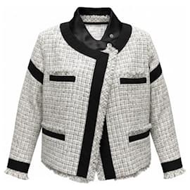 Chaqueta de Tweed de Verano Sacai White / Black