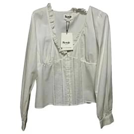 Rouje Blusa Wendy Uni Algodón Blanco Broderie Anglaise