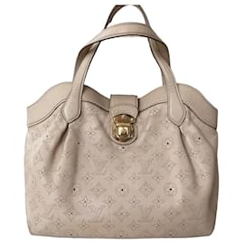 Louis Vuitton Mahina Cirrus Handtasche aus perforiertem Leder - Beige