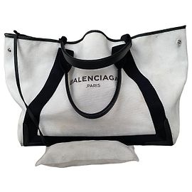 Balenciaga Sacola em Lona e Couro
