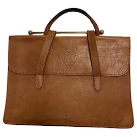 Montblanc Brown Leather Top Handle Handbag