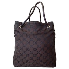 Borsa tote Gucci GG Supreme in tela marrone