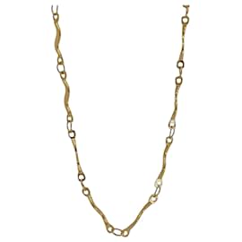 Collana a maglie ondulate color oro in acciaio - Autre Marque