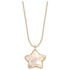 Autre Marque Collana in oro 14k con pendente a stella in madreperla