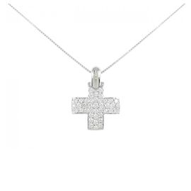 Autre Marque Collana a Croce con Diamanti in Oro Bianco Au750