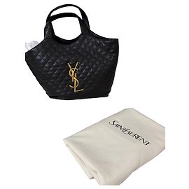 Saint Laurent Borsa Tote in Pelle Trapuntata, Nera