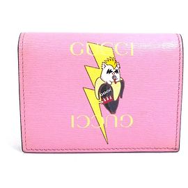 Gucci Bi-Fold Wallet aus rosa Leder