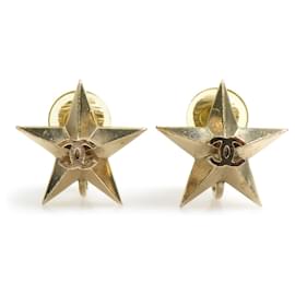 Orecchini Chanel Gold Metal Stud