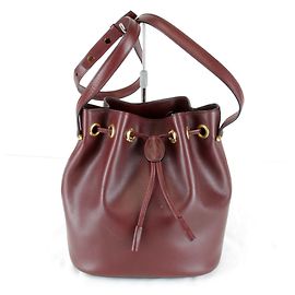 Bolsa de ombro Cartier em couro vermelho para mulheres