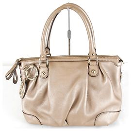 Bolsa de couro rosa Gucci
