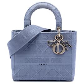 Dior Blue Medium Canvas Cannage Lady D Lite