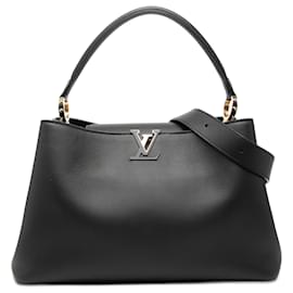 Louis Vuitton Black Smooth Taurillon Capucines Souple GM